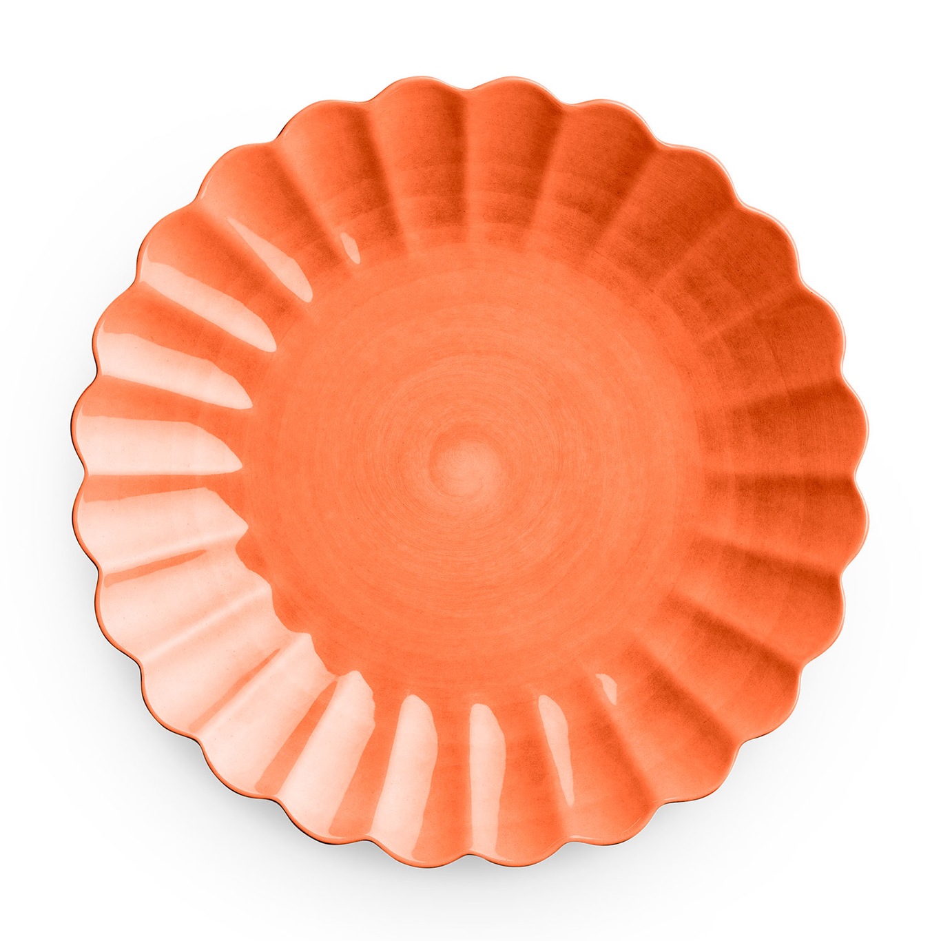 Oyster Plate, Orange, 28 cm