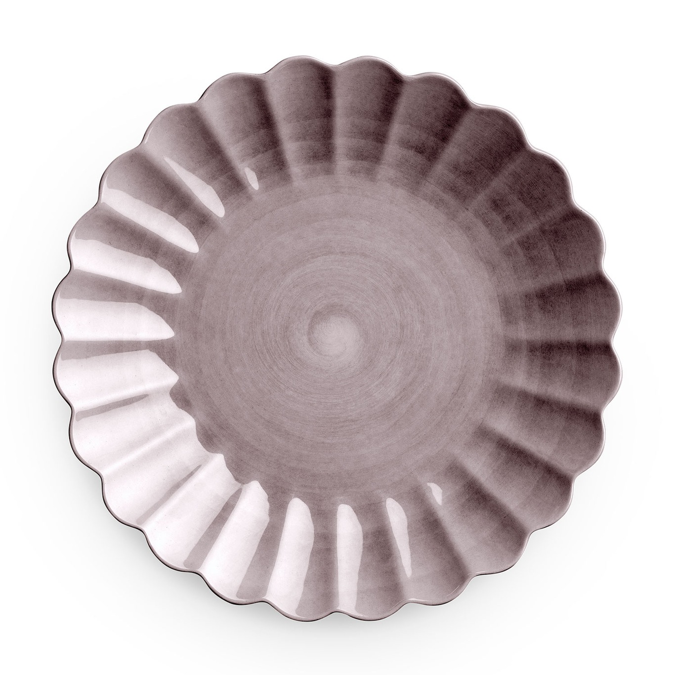 Oyster Plate, Plum, 28 cm