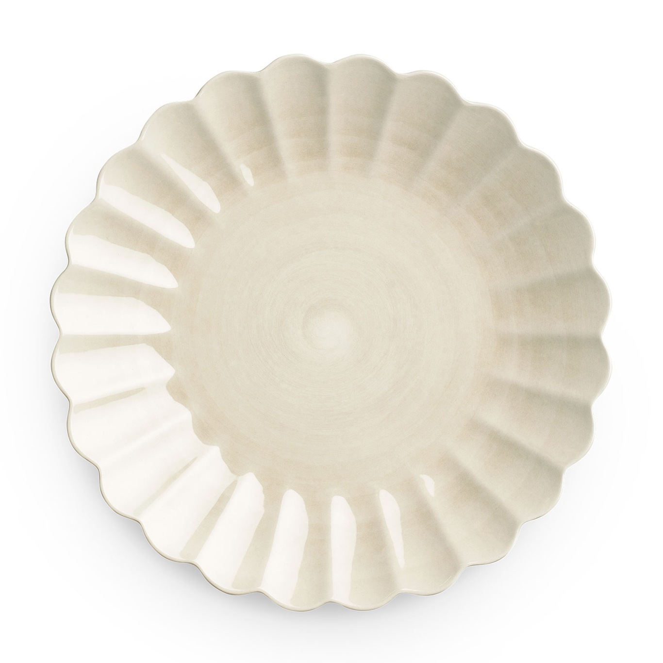 Oyster Plate, Sand, 28 cm