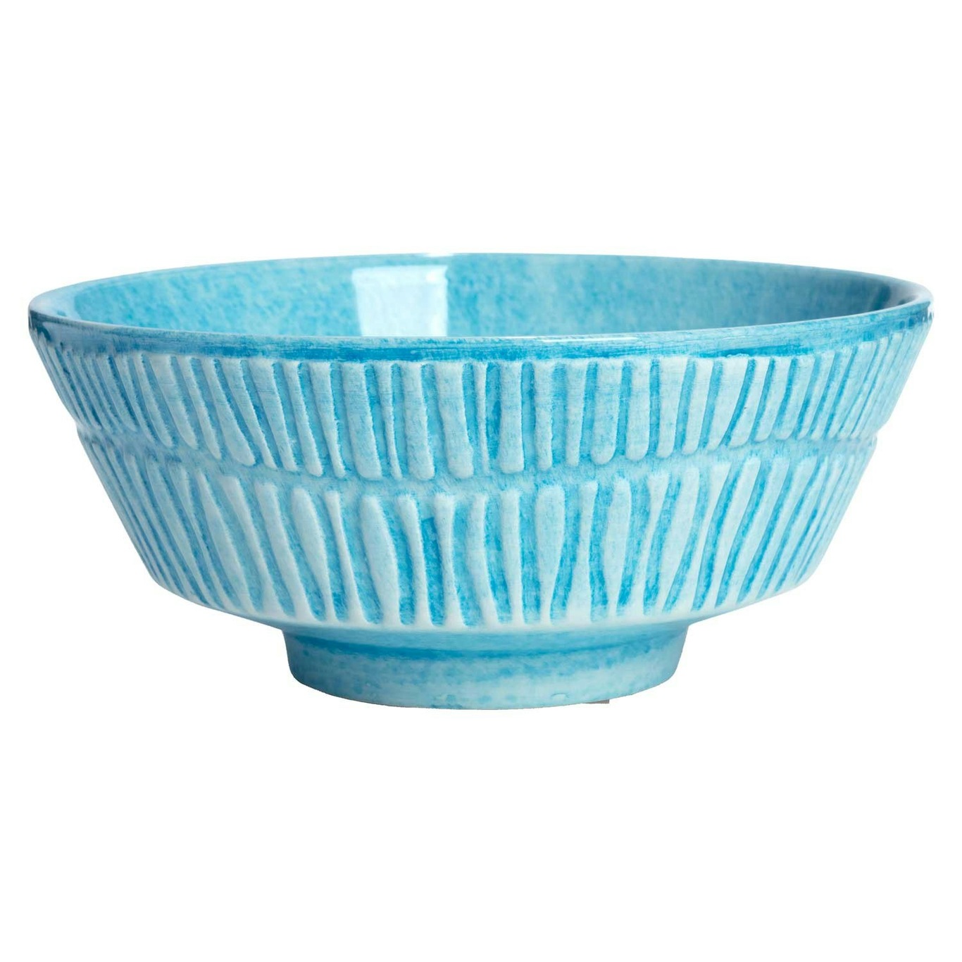 Stripes Bowl 50 cl, Turquoise