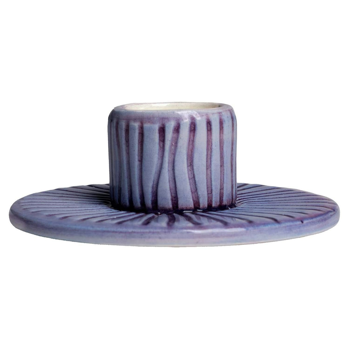 Stripes Candle Holder 8 cm, Violet