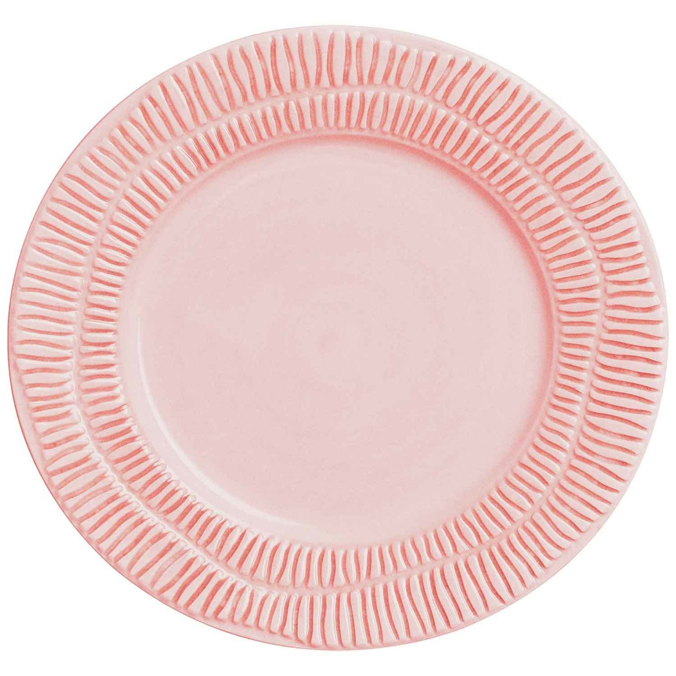 Stripes Plate 21 cm, Light pink 