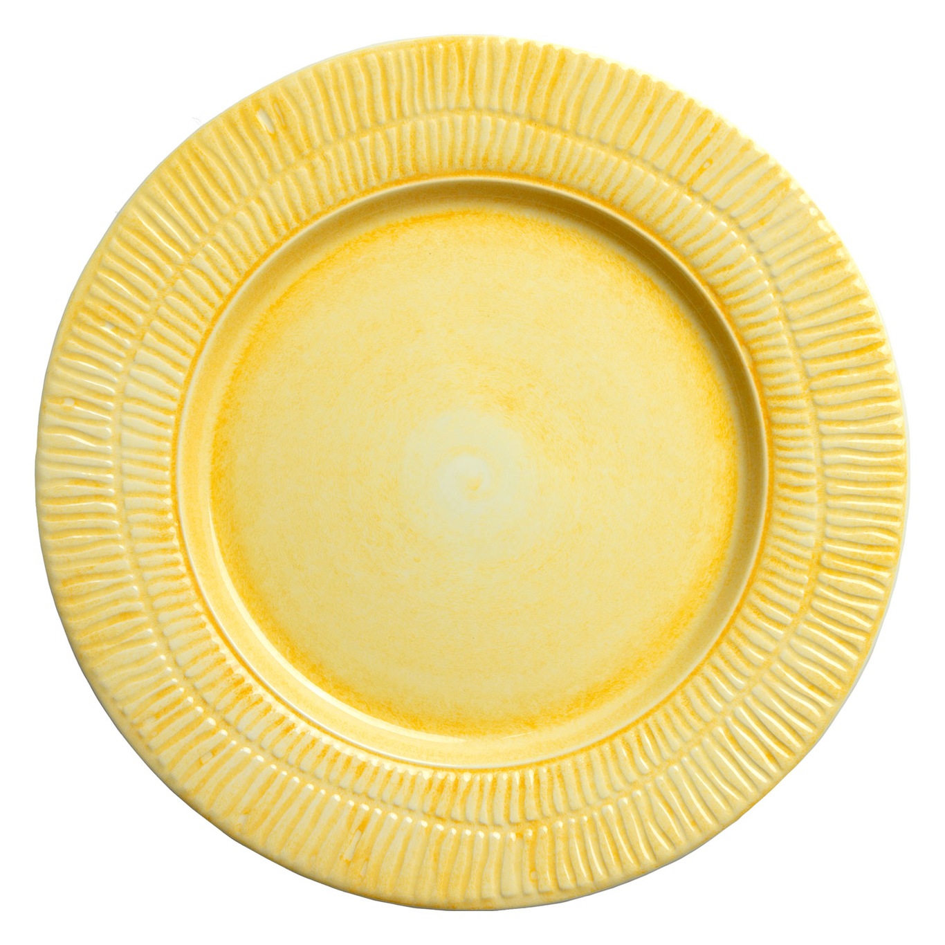 Stripes Plate 28 cm, Yellow 