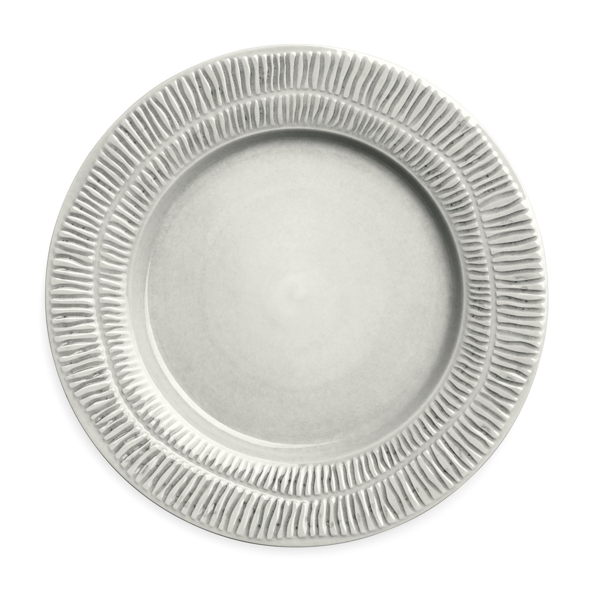 Stripes Plate 28 cm, Grey 