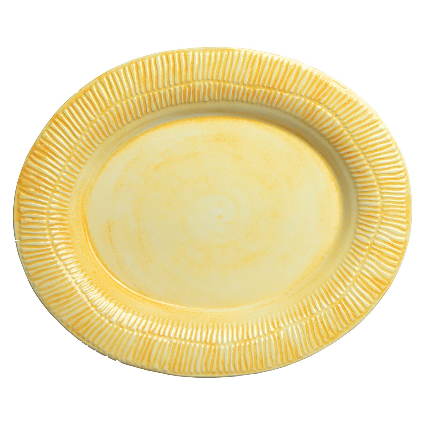 Stripes Platter 35x30 cm, Yellow