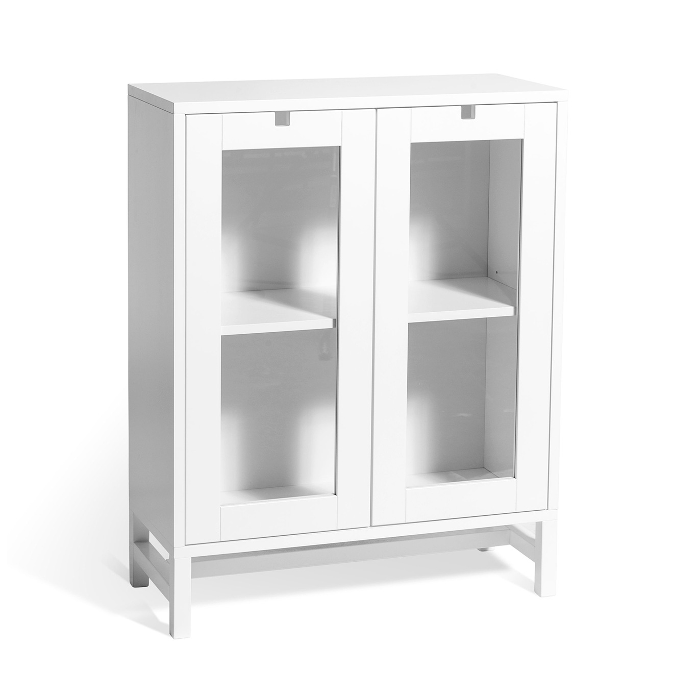 Falsterbo Cabinet Glass Doors 90 cm, White Lacquer