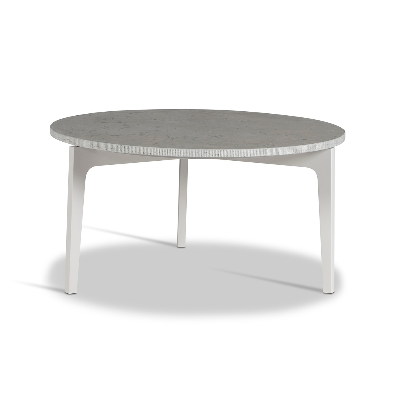 Höllviken Coffee Table Ø80x41 cm, Light Grey/Limestone