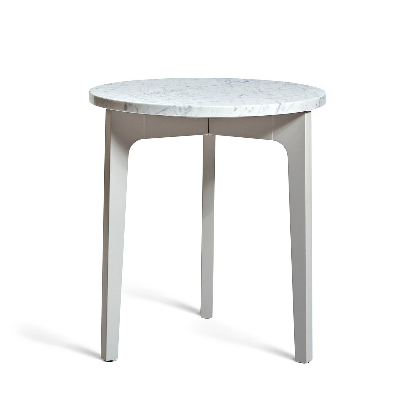 Höllviken Side Table Ø45x50 cm, Light Grey/Carrara Marble