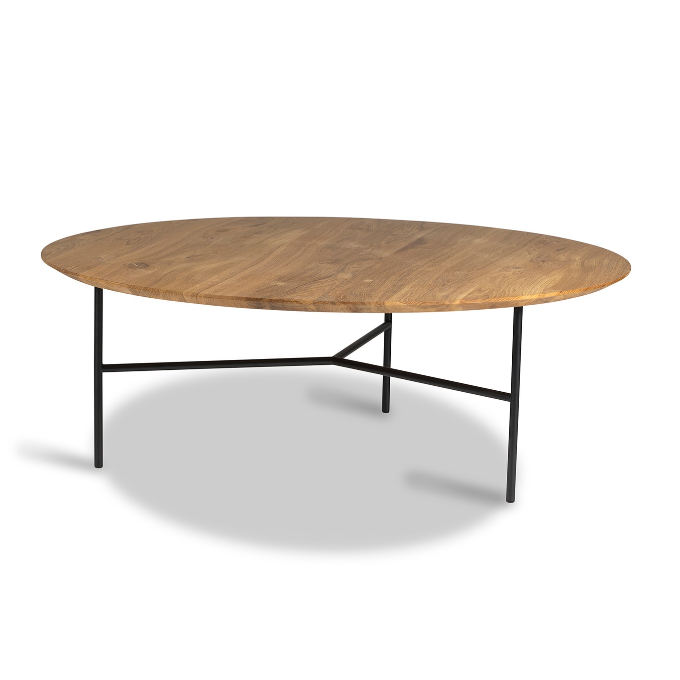Tribeca Coffee Table 110 cm, Oiled Rustic Oak/Black Legs