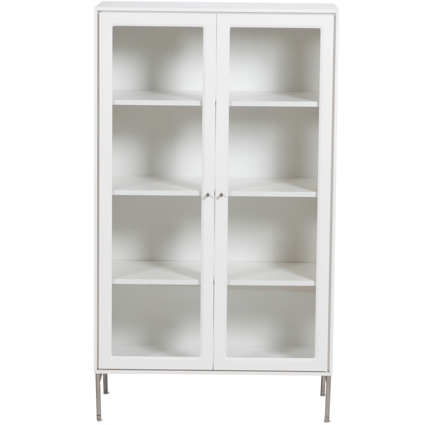 Volt Cabinet Glass Door White, 75x32x130 cm