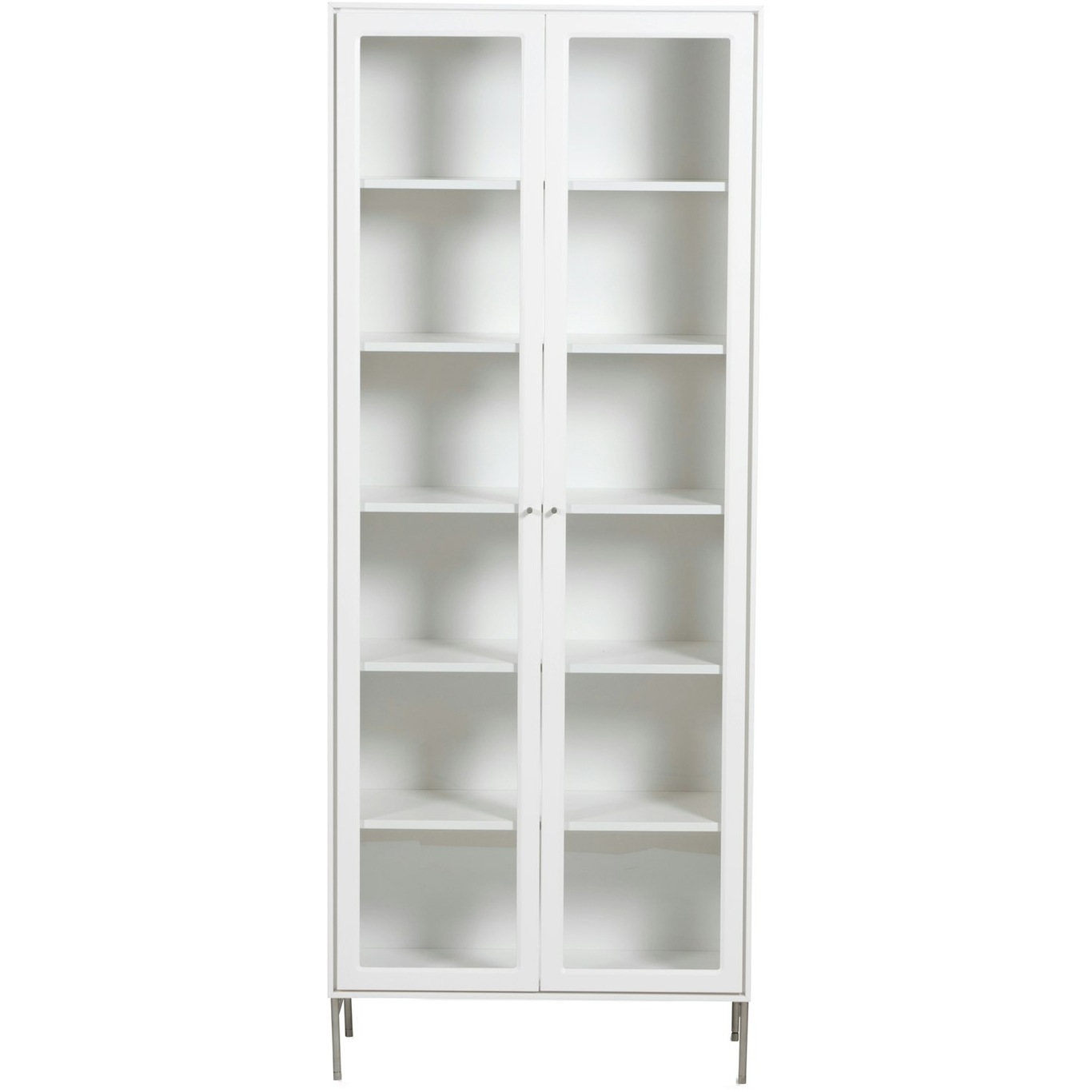 Volt Cabinet Glass Door White, 75x32x190 cm