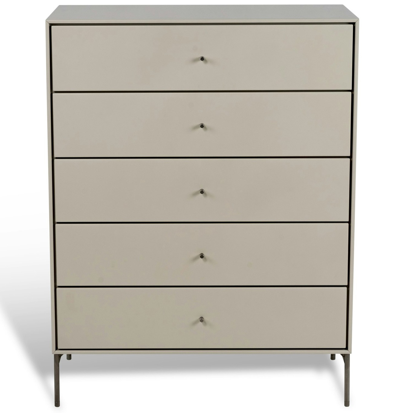 Volt Chest Of Drawers With 5 Drawers, Beige/Stainless Steel