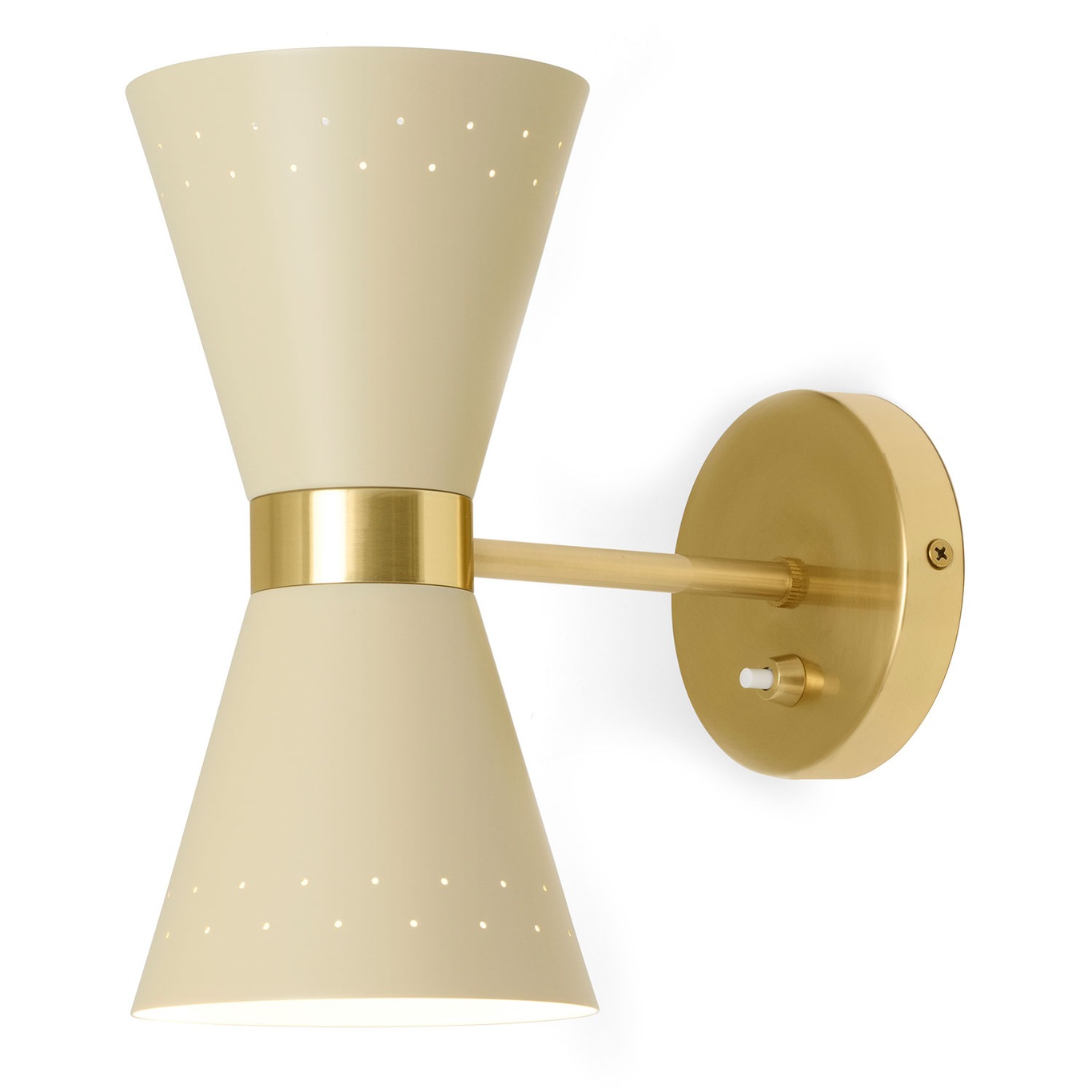 Collector Wall Lamp, Creme/Polished Brass