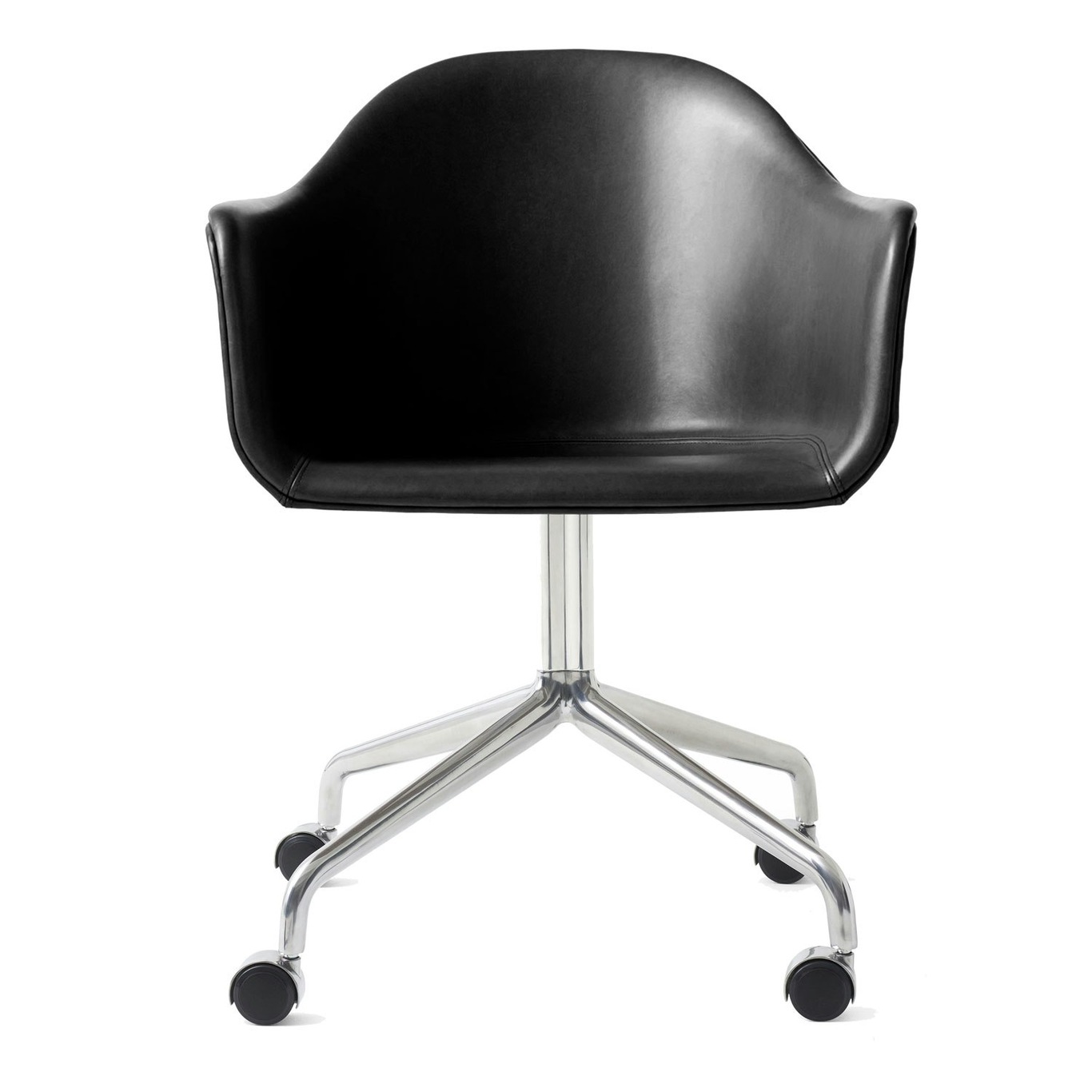 Harbour Chair With Casters, Polished Aluminium / Dakar 0842