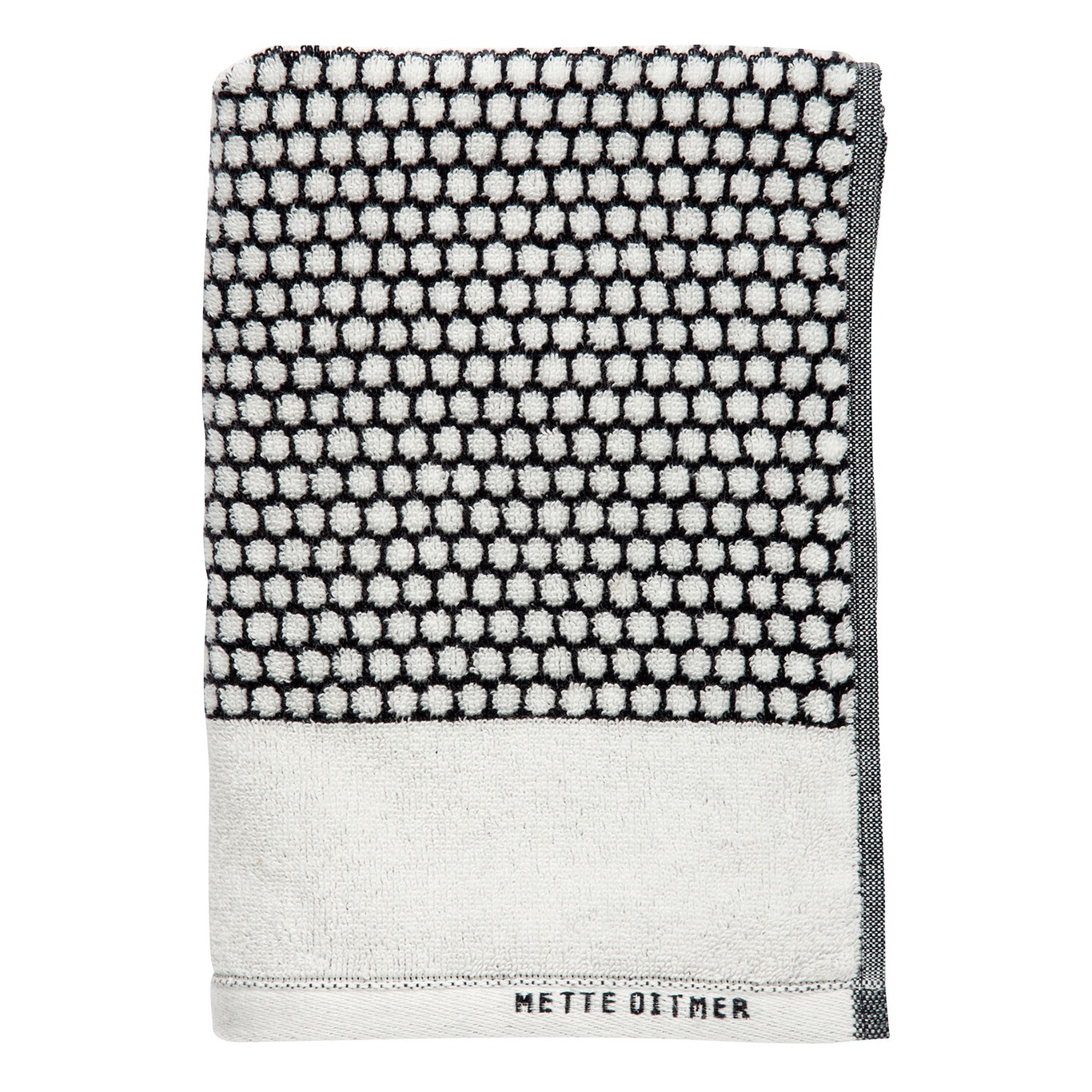 Grid Towel 50x100 cm, Black/Off-White