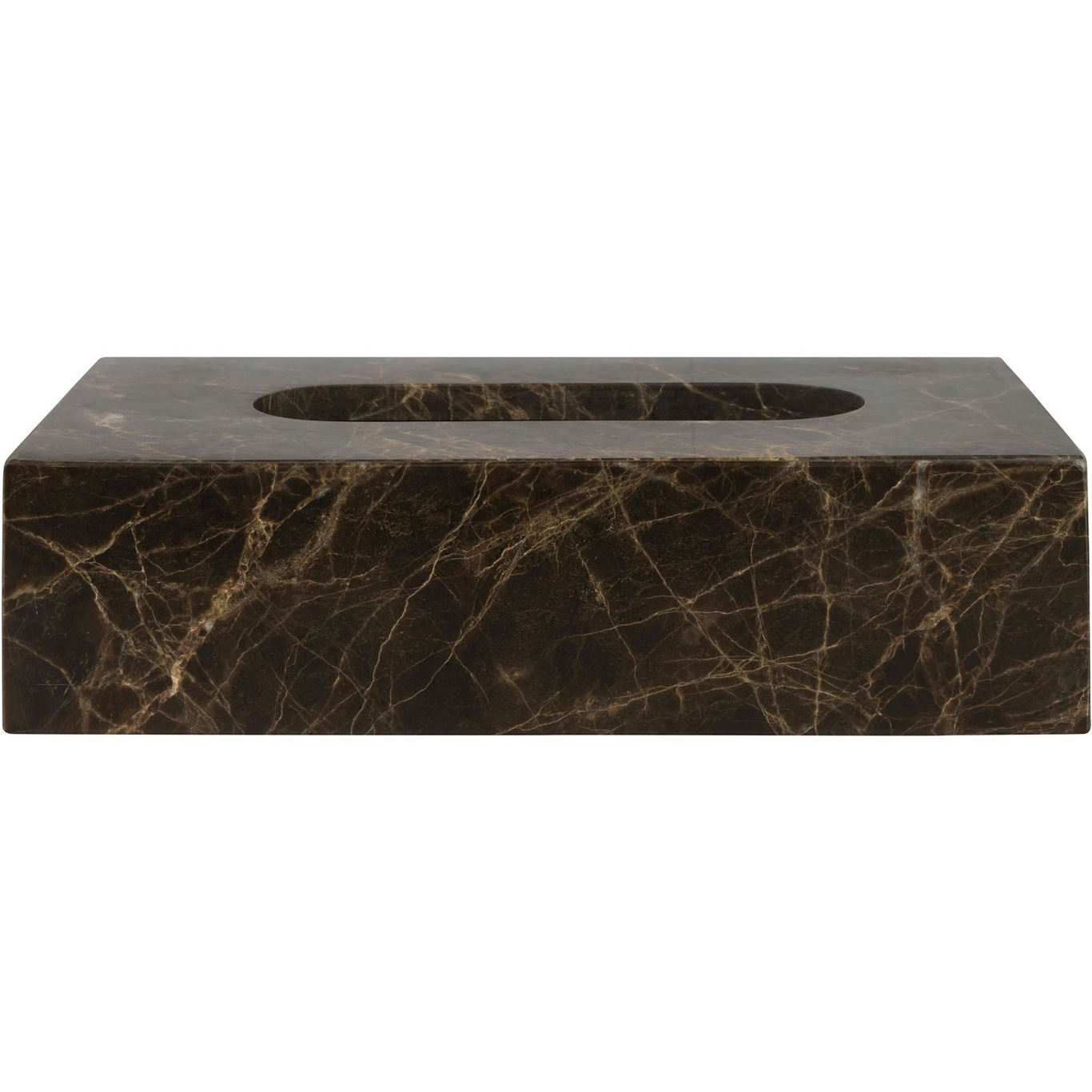 MARBLE Storage Box For Tissues, Brown