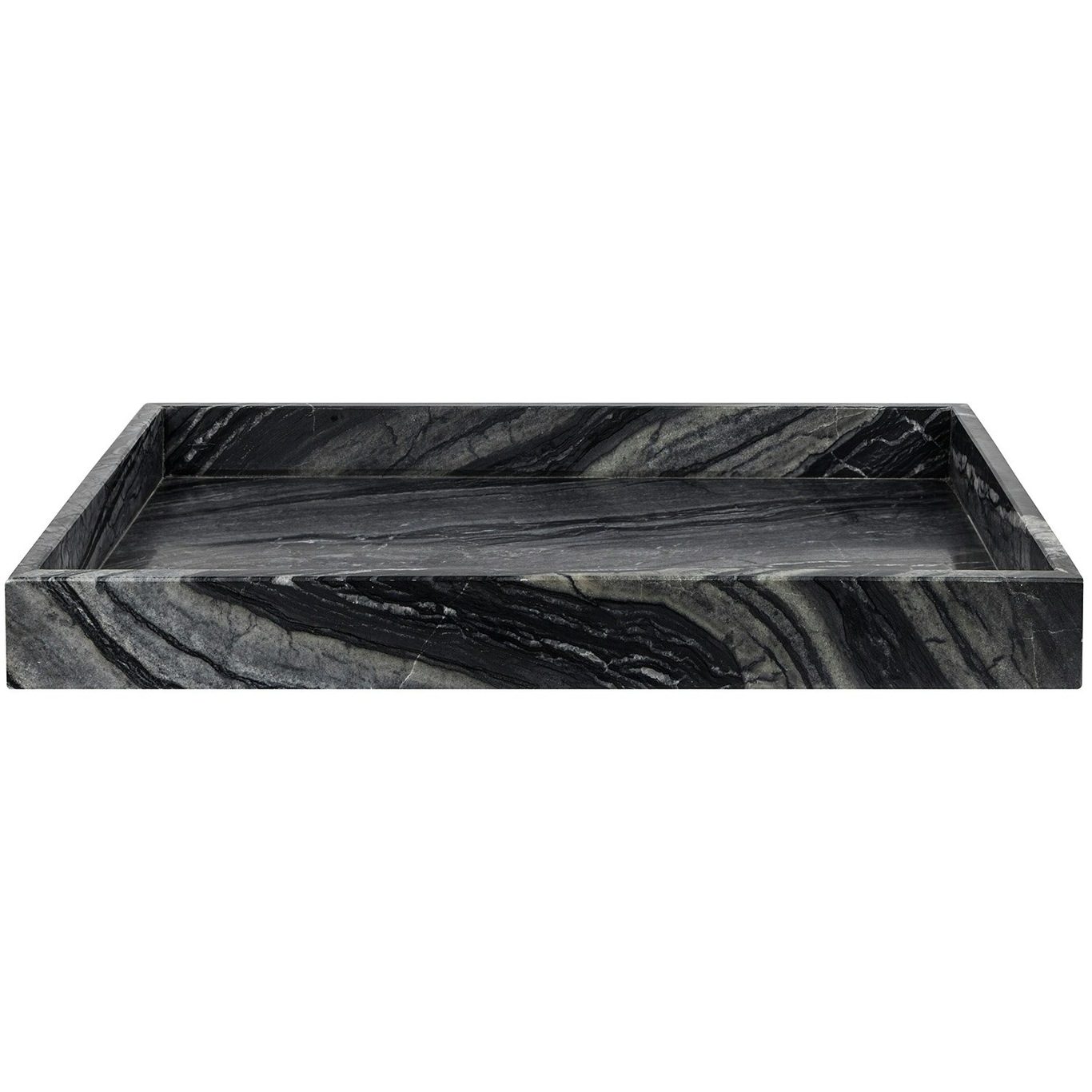MARBLE Tray 30x40 cm, Black / Grey