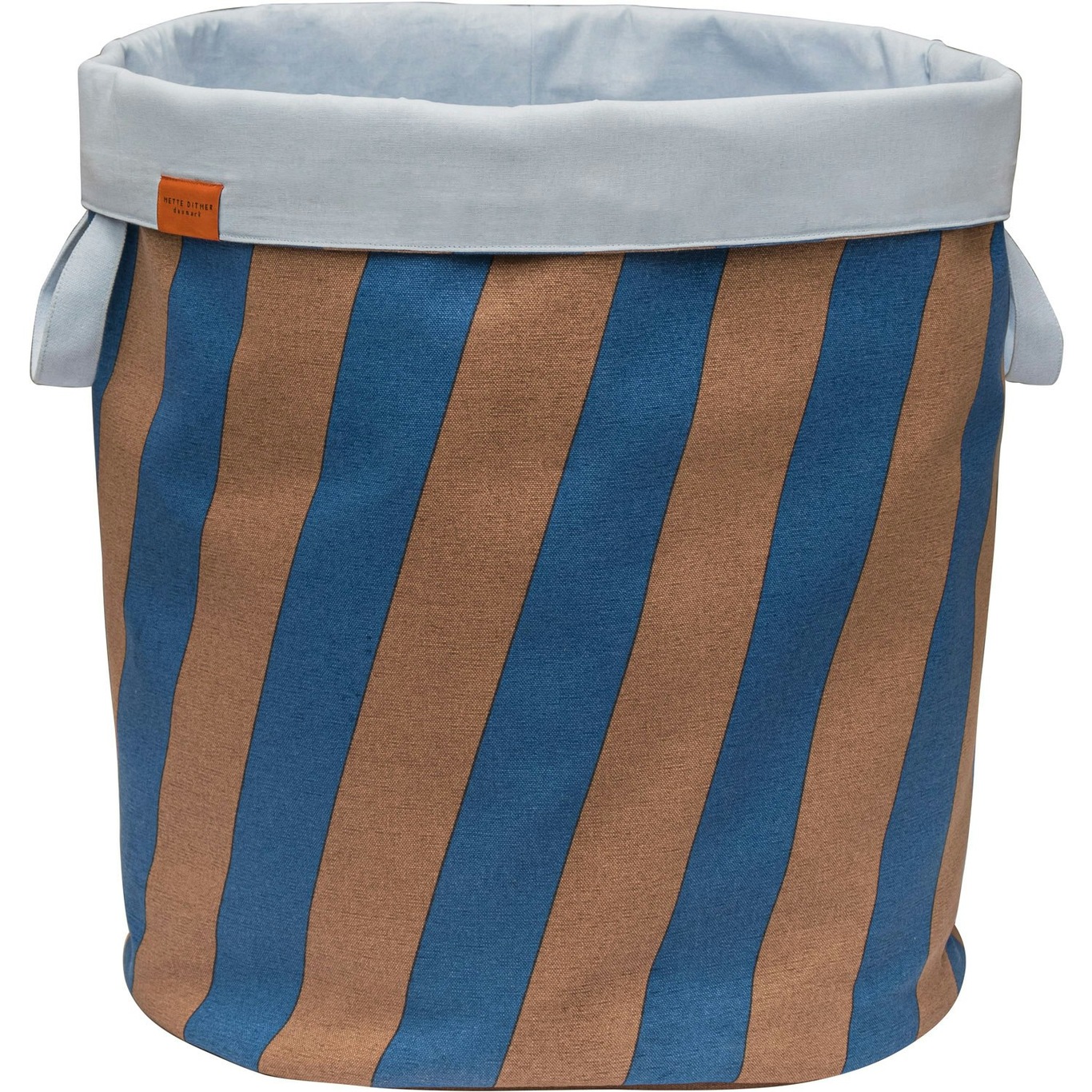 NOVA ARTE Laundry Basket, Cobalt/Blush