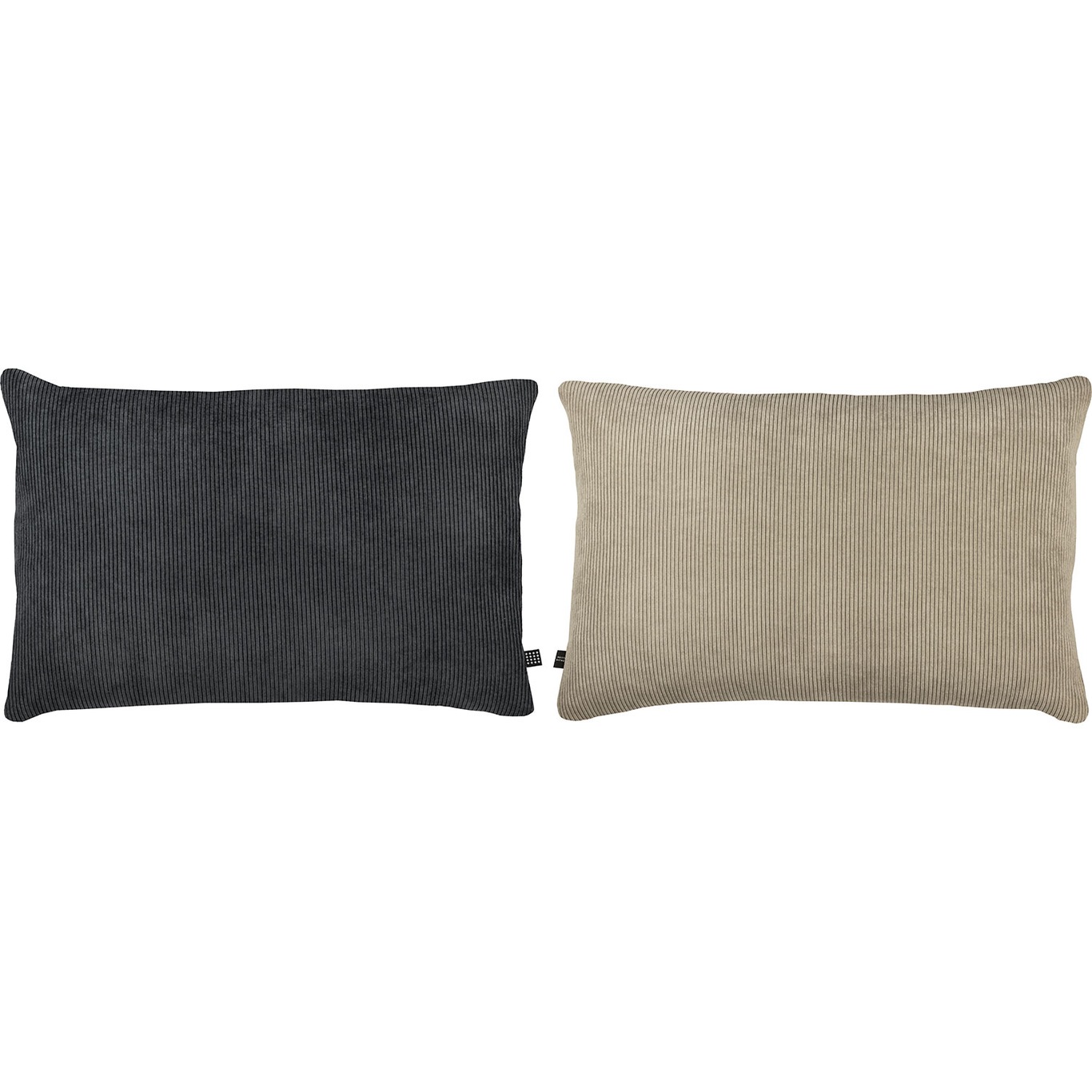 RIBBON Scatter Cushion, 60x40 cm, Dark Grey Melange / Light Grey