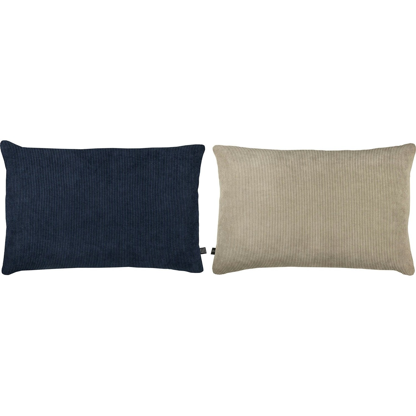 RIBBON Scatter Cushion 60x40 cm, Midnight Blue / Light Grey