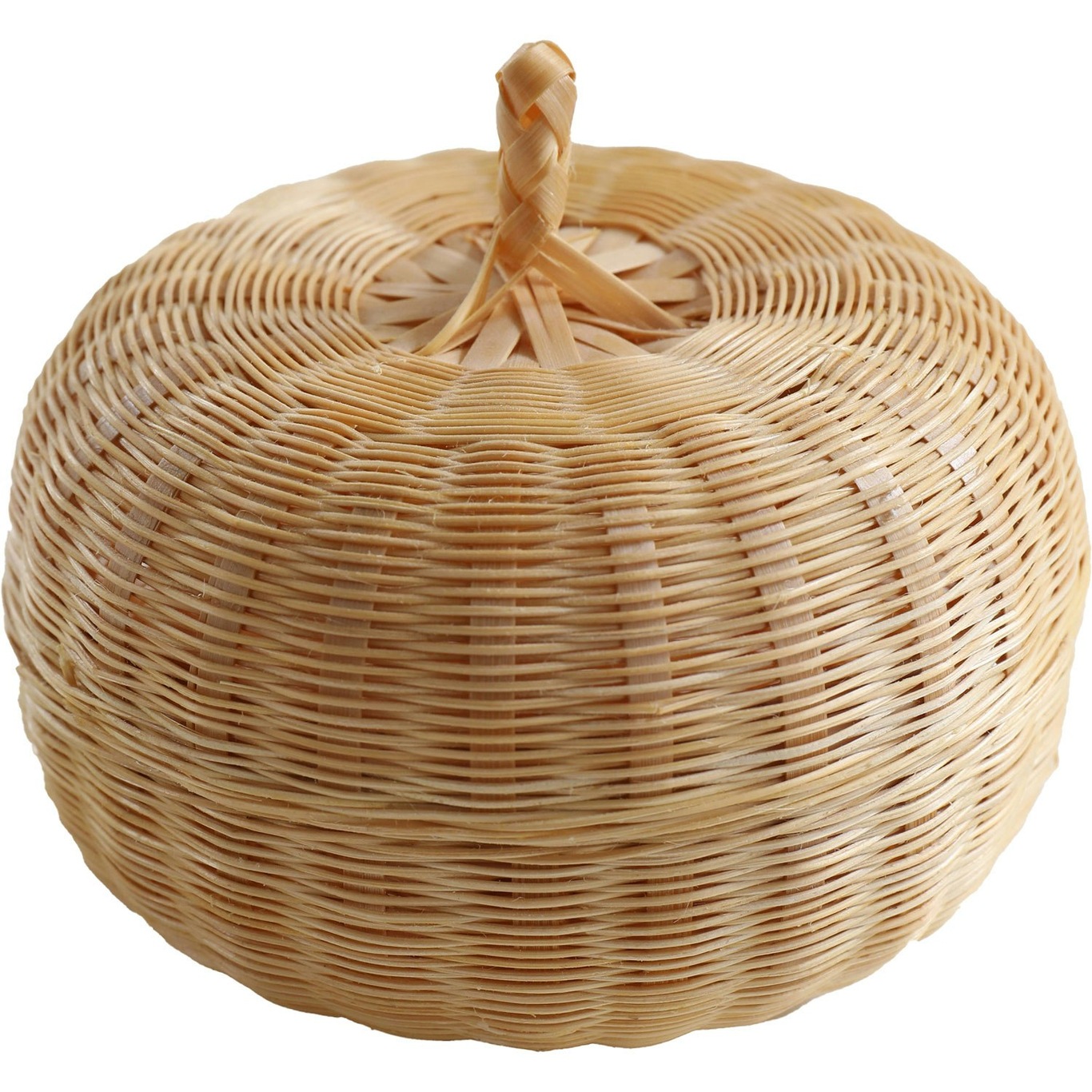 Apple Basket With Lid, Nature