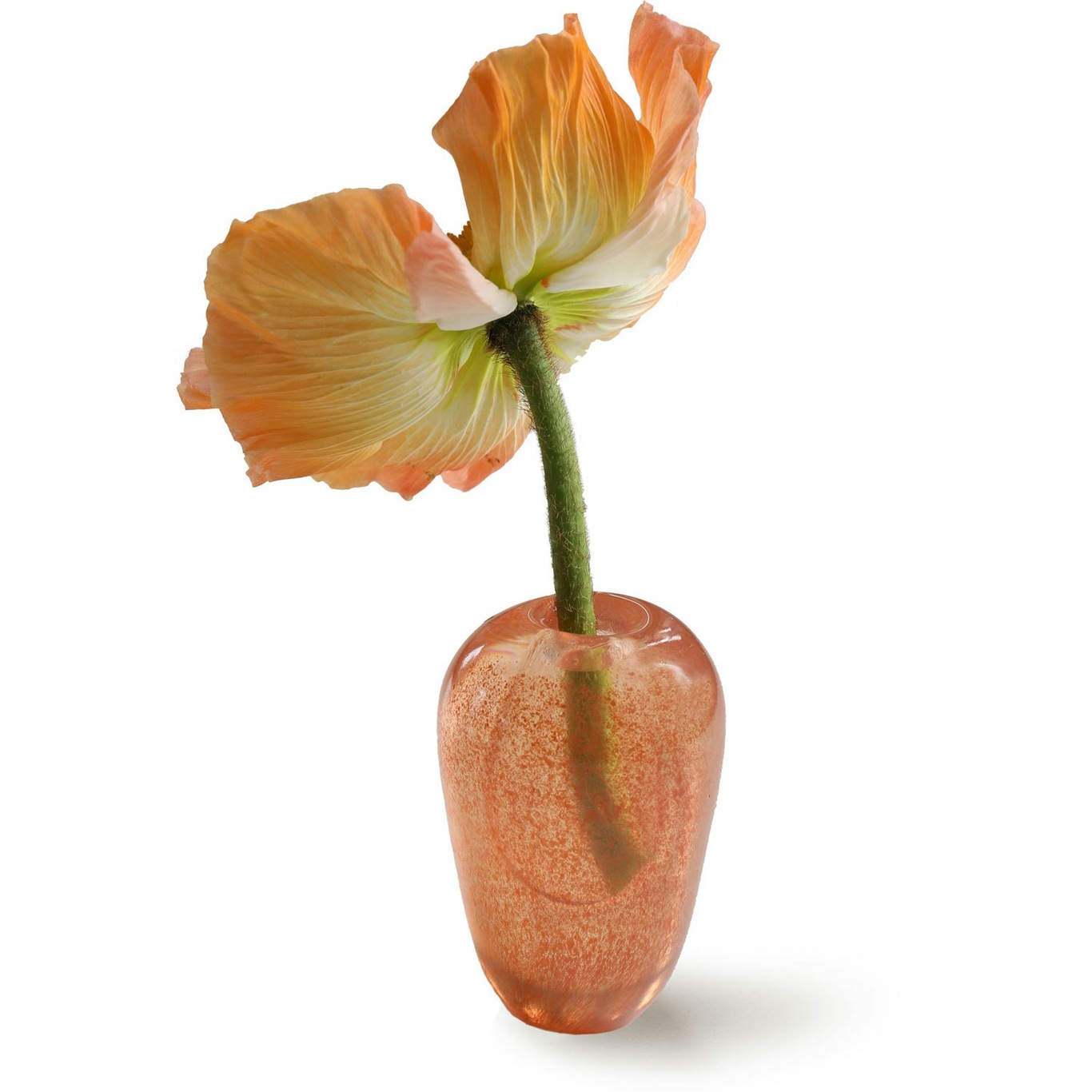 Liv Vase Mouth-blown Glass, Apricot