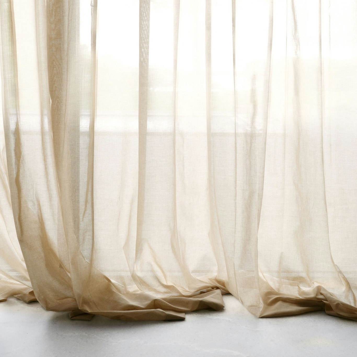 Vivi Curtain Recycled Fabric Double Width, Sand, 290x250 cm