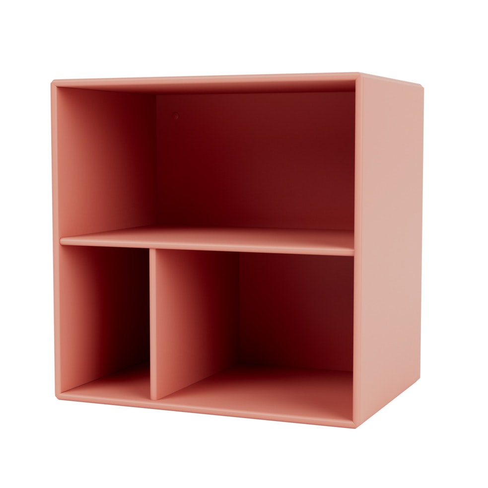 Mini 1102 Shelf With Compartments, Rhubarb