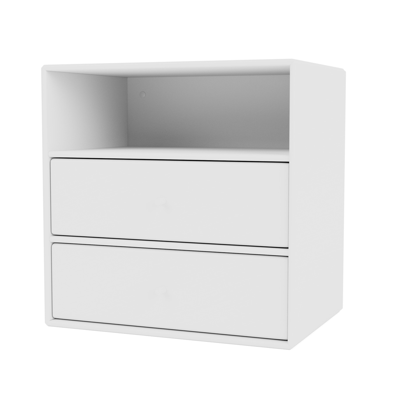 Mini 1006 Shelf With Two Drawers, New White
