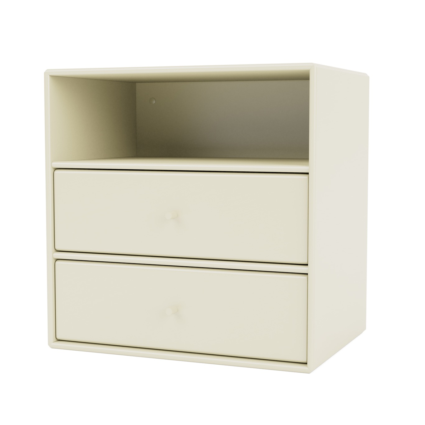 Mini 1006 Shelf With Two Drawers, Vanilla
