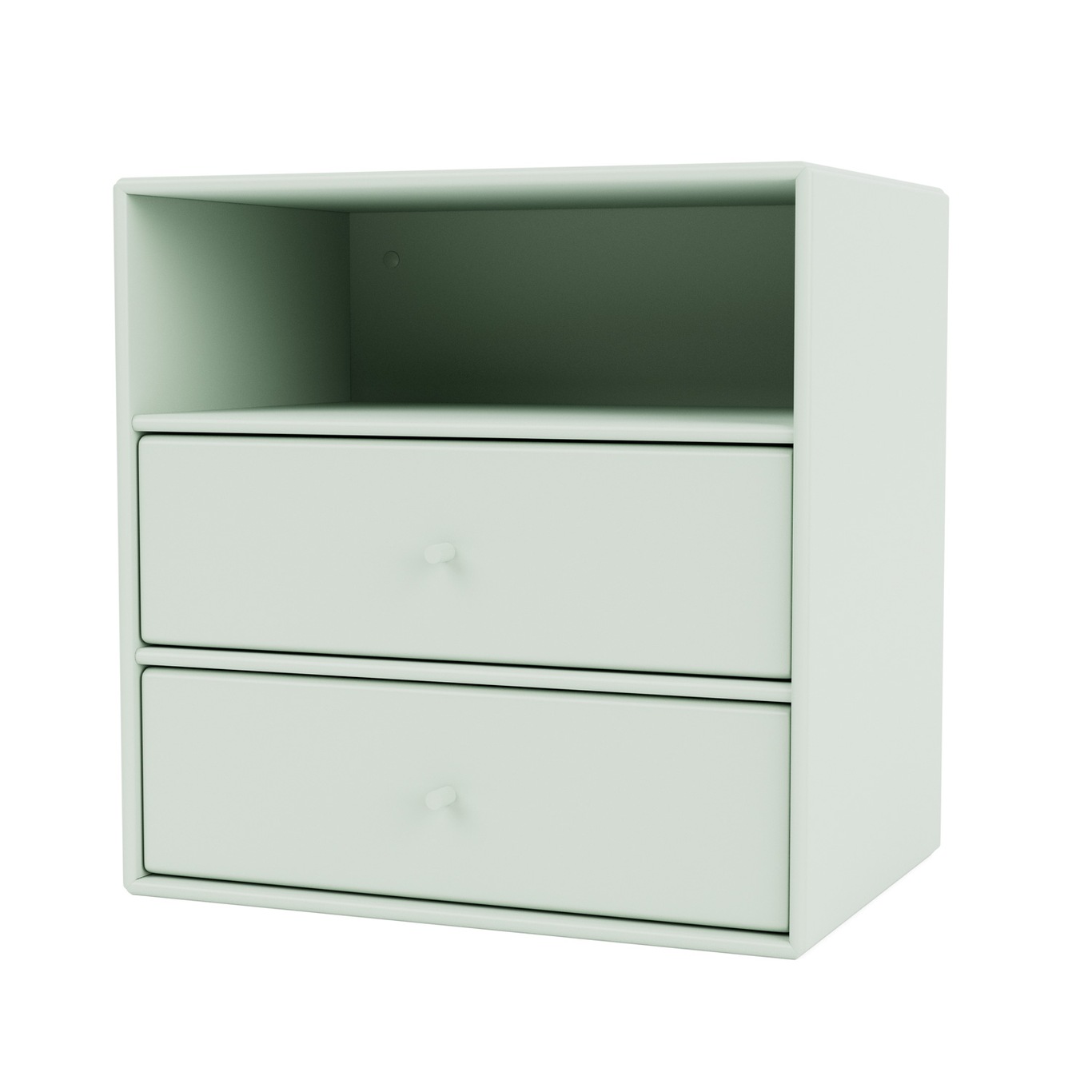 Mini 1006 Shelf With Two Drawers, Mist Green