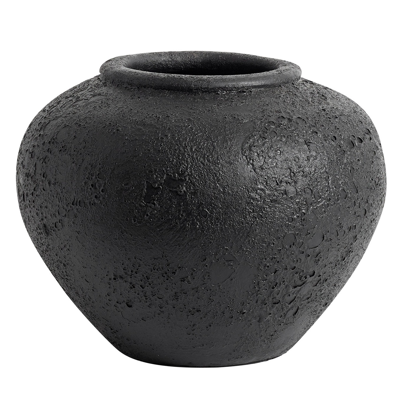 Luna Decorative Pot Black, 26 cm