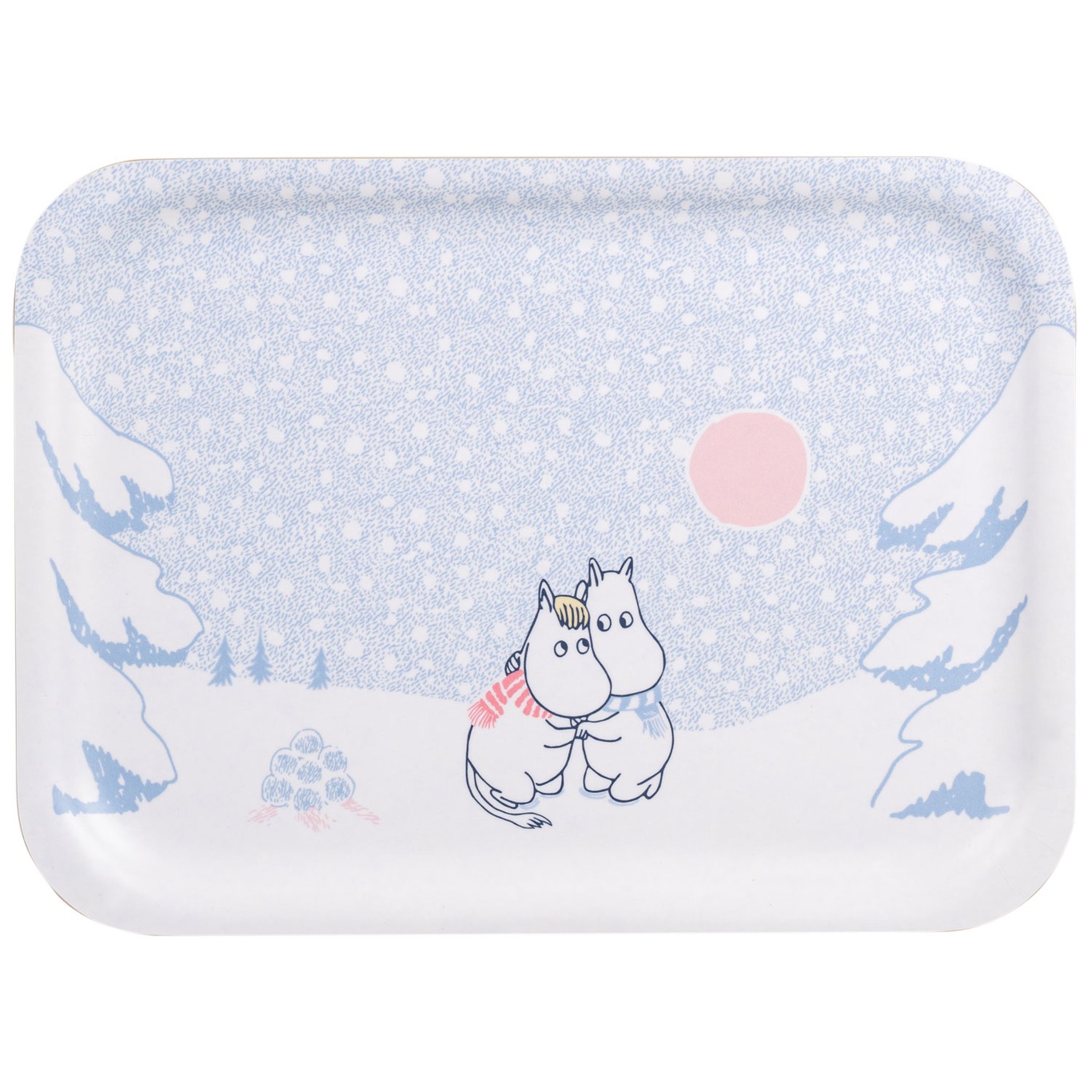 Moomin Tray 20x27 cm, Let It Snow