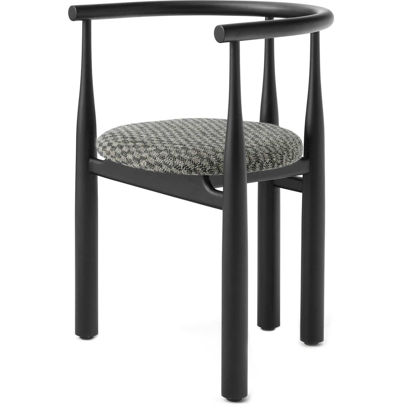 Bukowski Chair, Black / Pur lin LI 419 80
