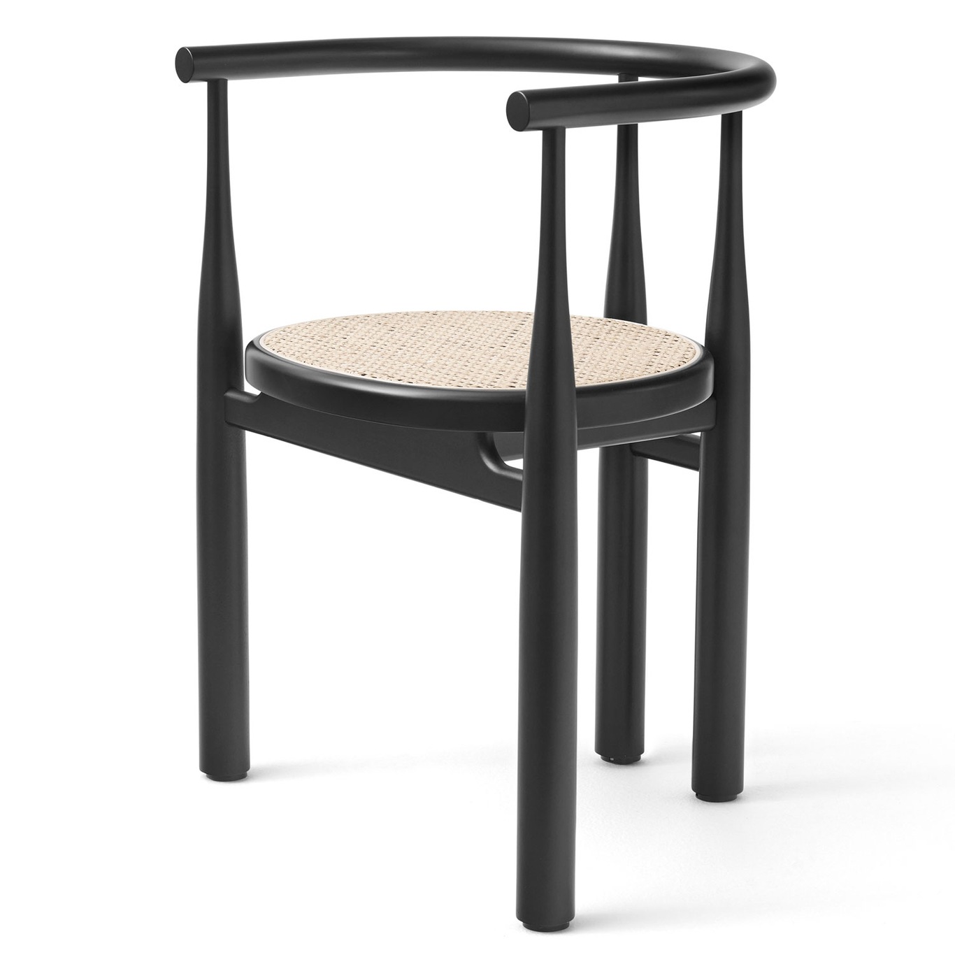 Bukowski Chair, Black / Rattan
