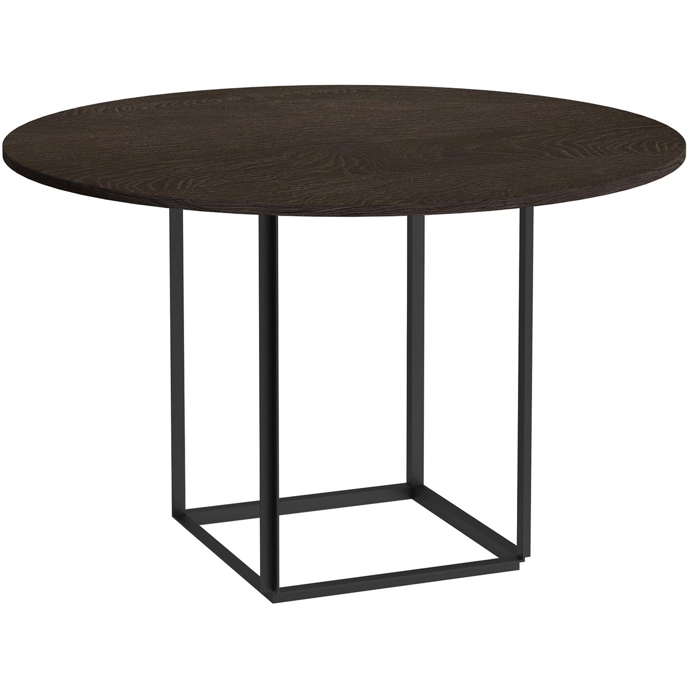Florence Dining Table 120 cm, Smoked Oak / Black