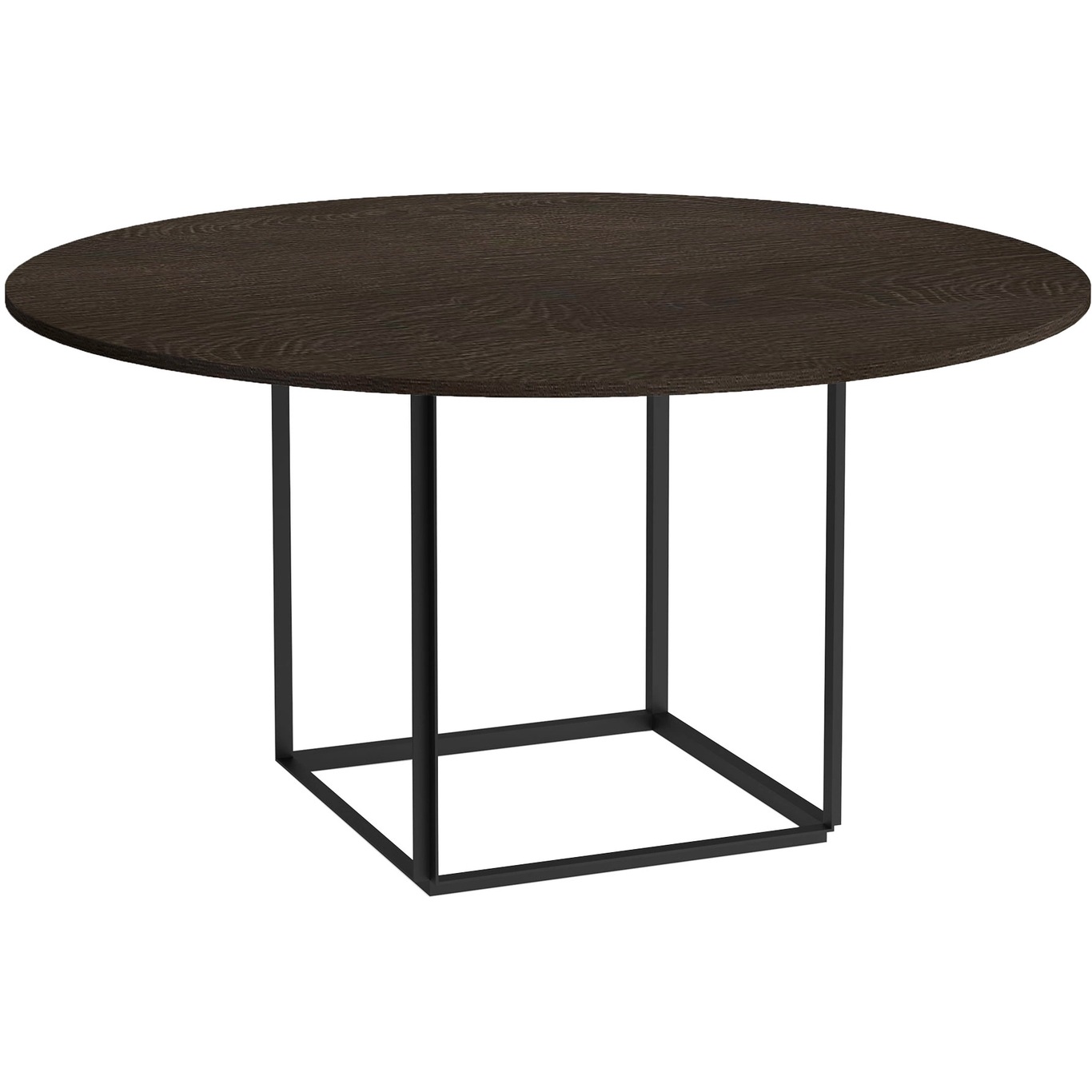 Florence Dining Table 145 cm, Smoked Oak / Black