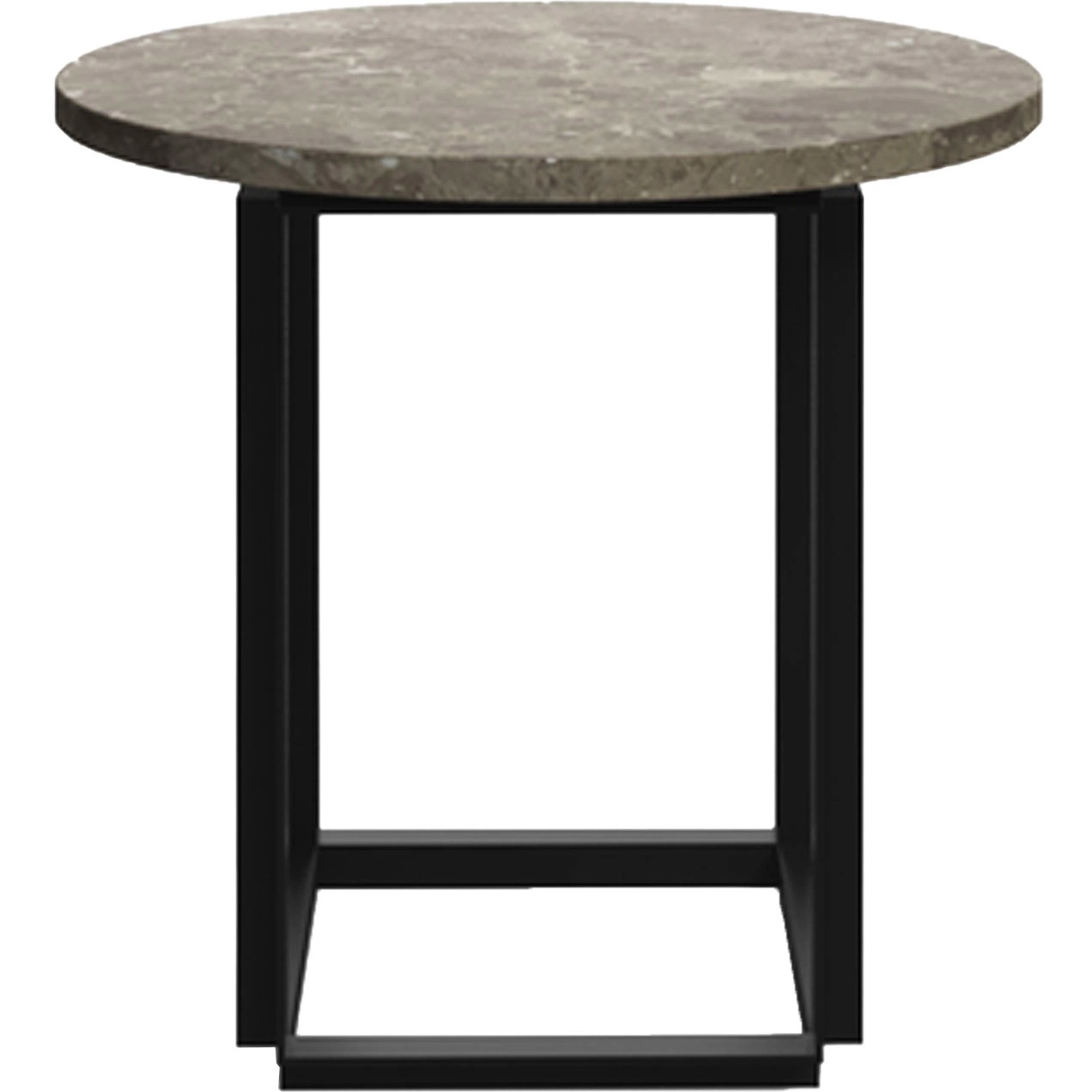 Florence Side Table 50 cm, Grey Marble / Black