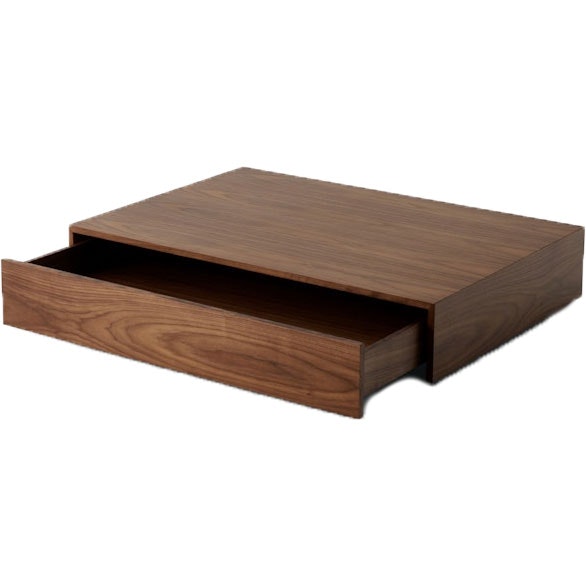 Mass Coffee Table Wide With Drawer, Walnut