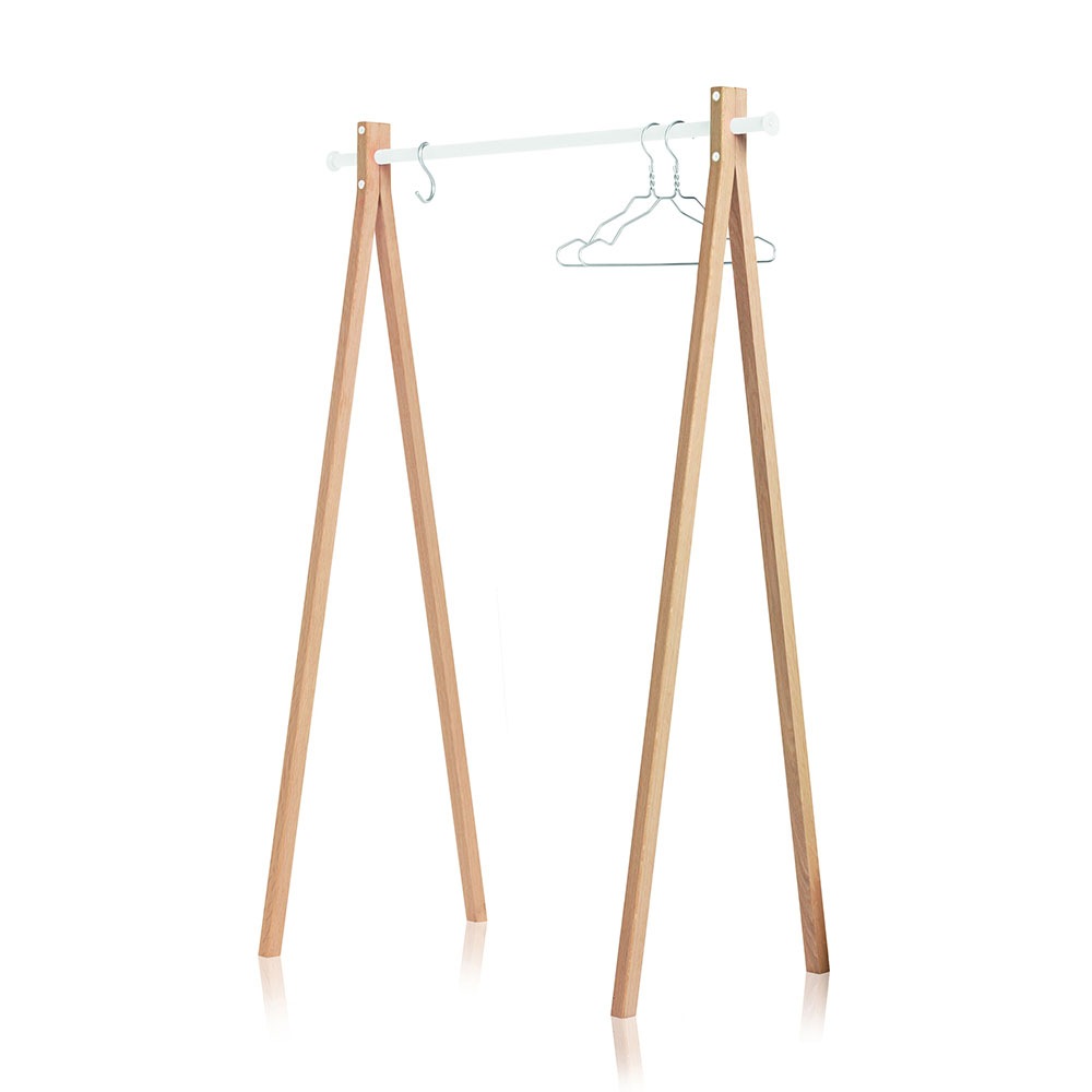 Dress-Up 120 Clothes Rack, Nature/White