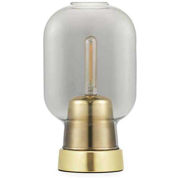 Amp Table Lamp, Smoke / Brass