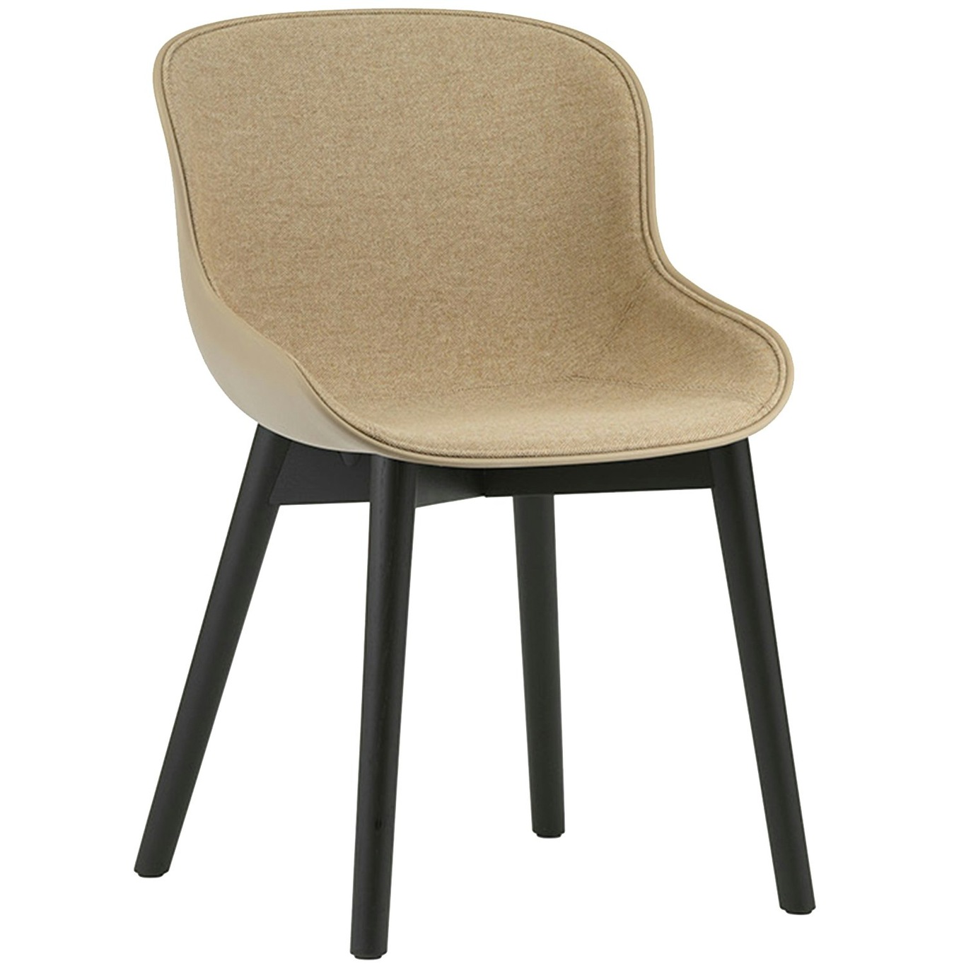 Hyg Chair, Upholstered Front, Sand / Black Oak