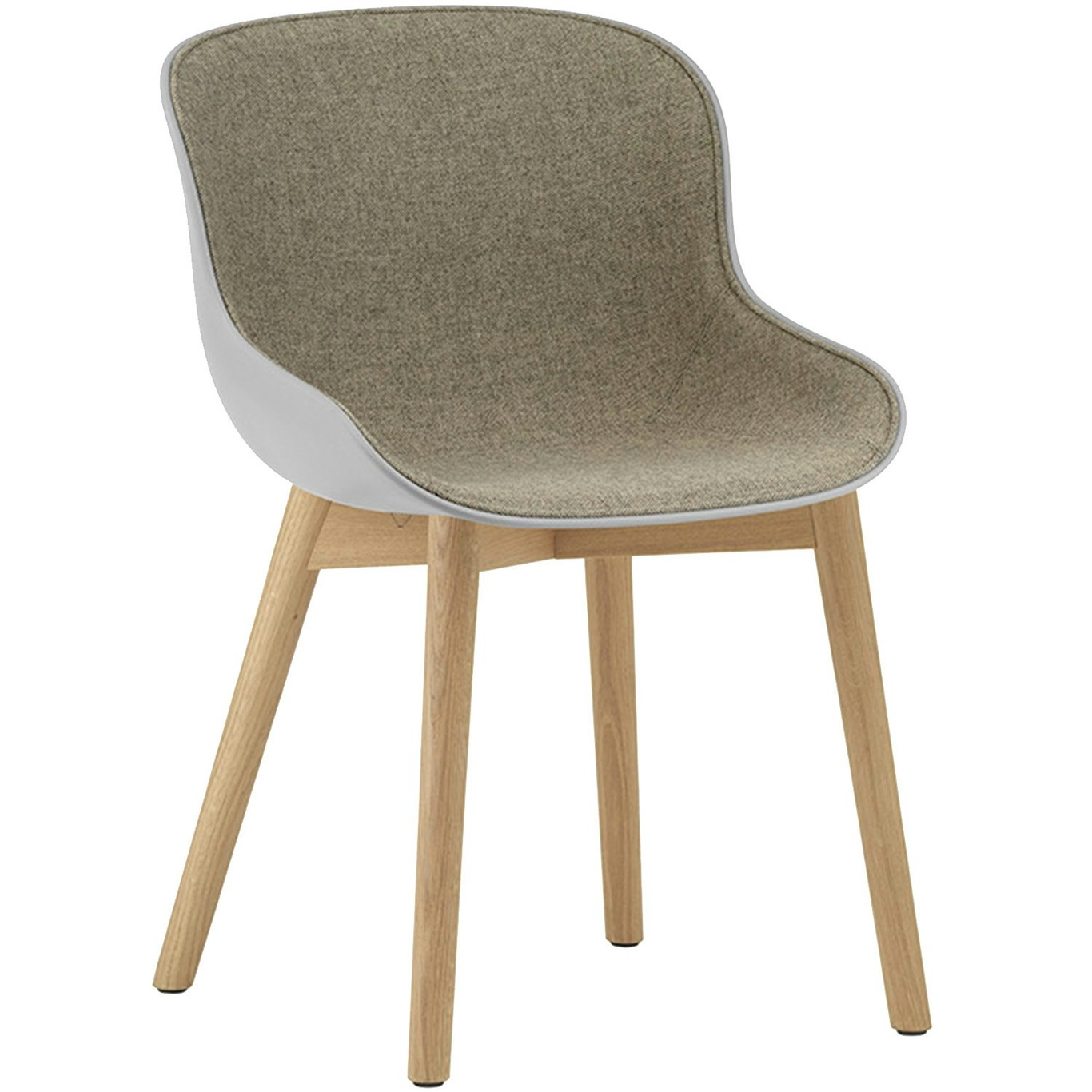 Hyg Chair, Upholstered Front, Grey / Oak