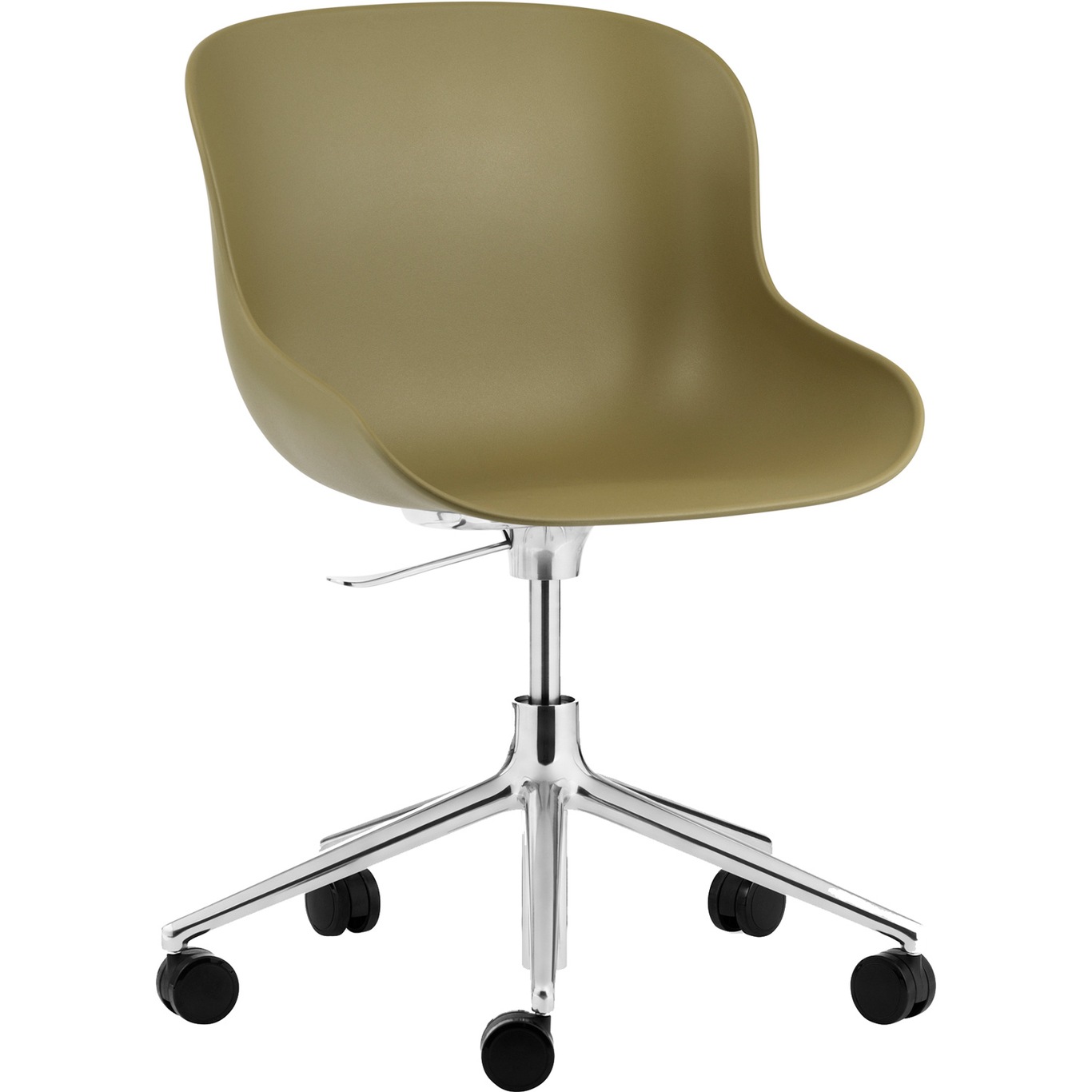 Hyg Swivel Chair 5W, Aluminium/Olive