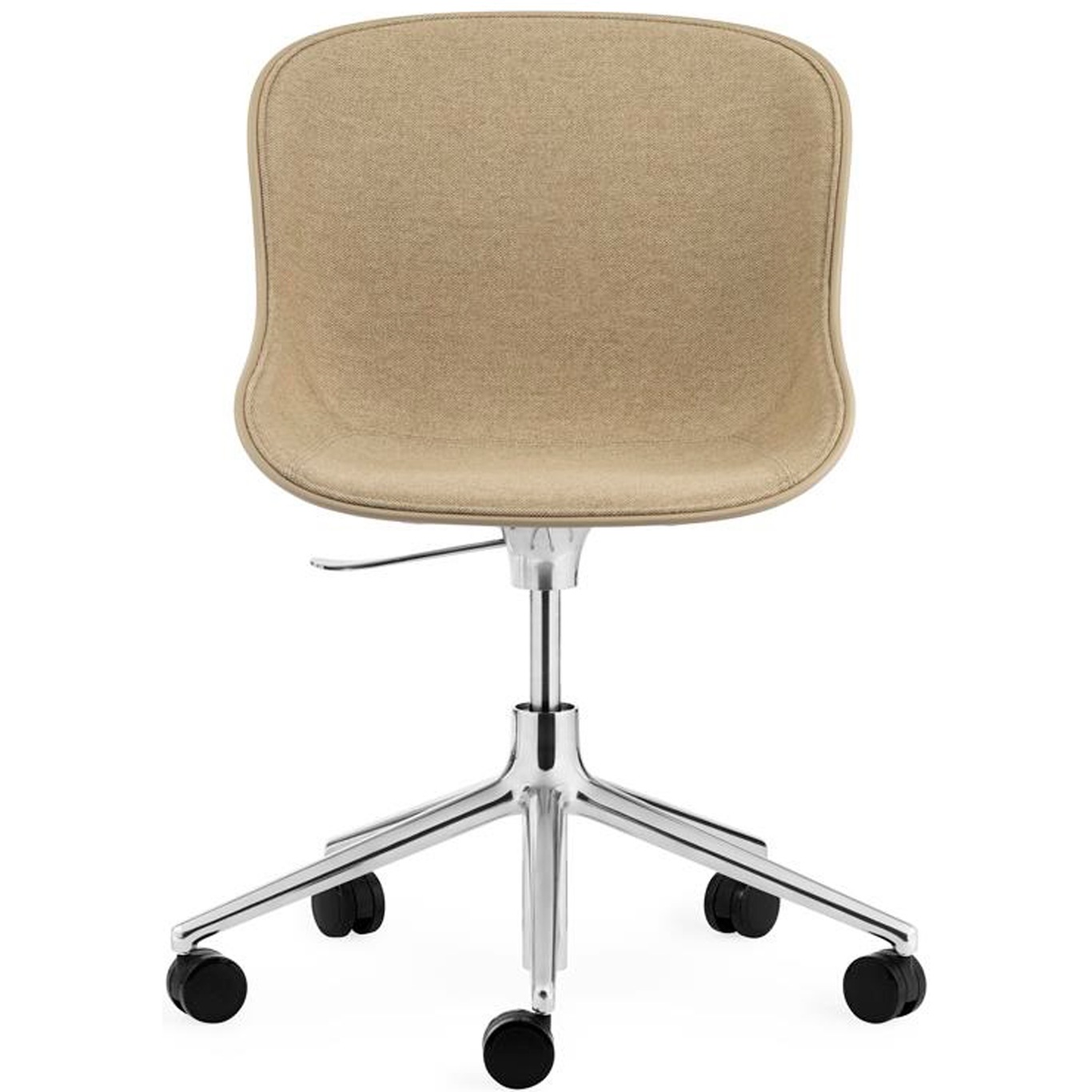 Hyg Swivel Chair 5W Upholstered, Main Line Flax, Aluminium/Sand