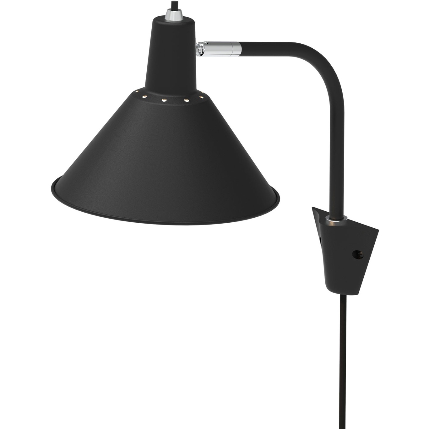 Arcon Wall Lamp, Black / Chrome
