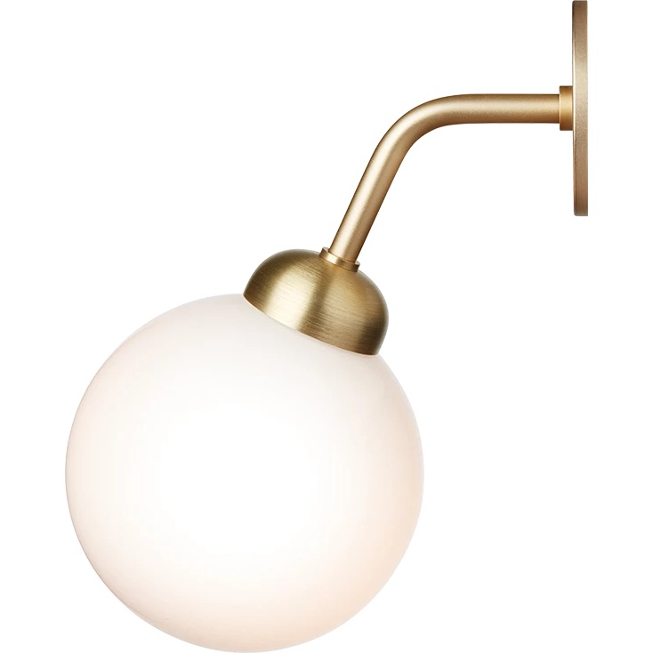Apiales Wall Lamp Integrated, Brass / Opal
