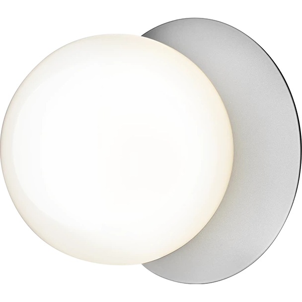 Liila 1 Wall/Ceiling Lamp 165 mm, Light Silver / Opal