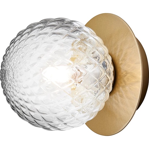 Liila 1 Wall/Ceiling Lamp 200 mm, Nordic Gold / Clear