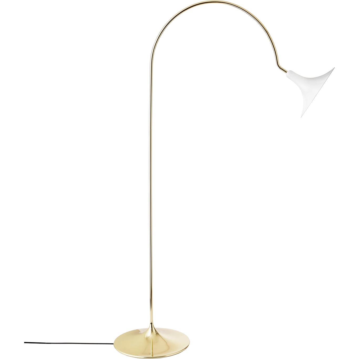 Petalii Floor Lamp, White / Brass